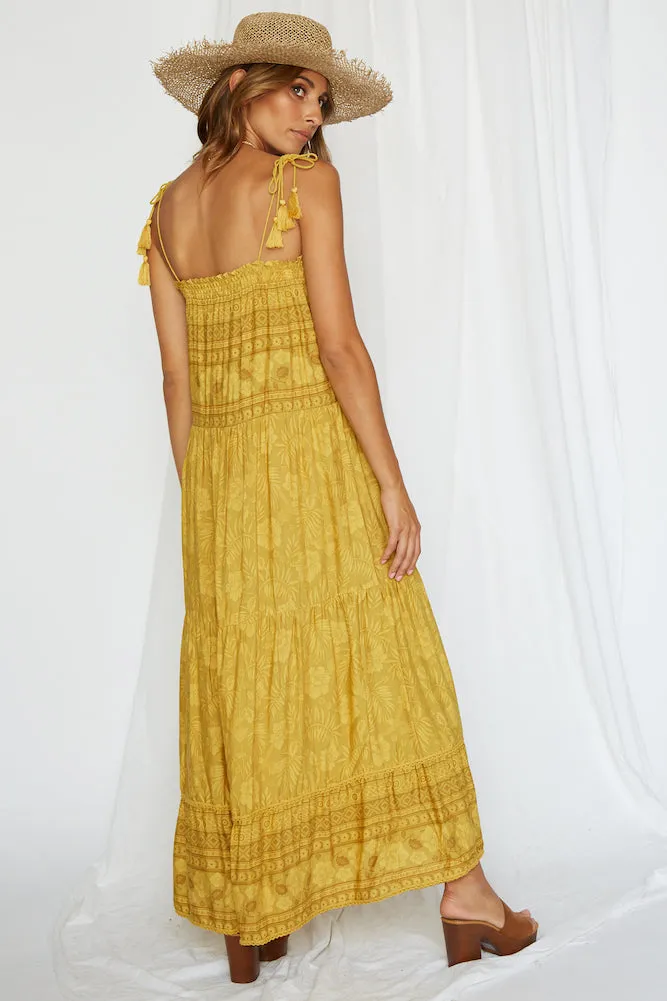 Abyss Maxi Dress Mustard