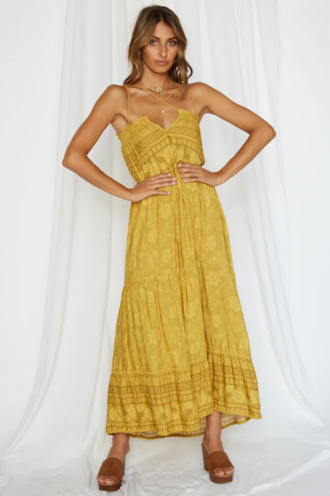 Abyss Maxi Dress Mustard