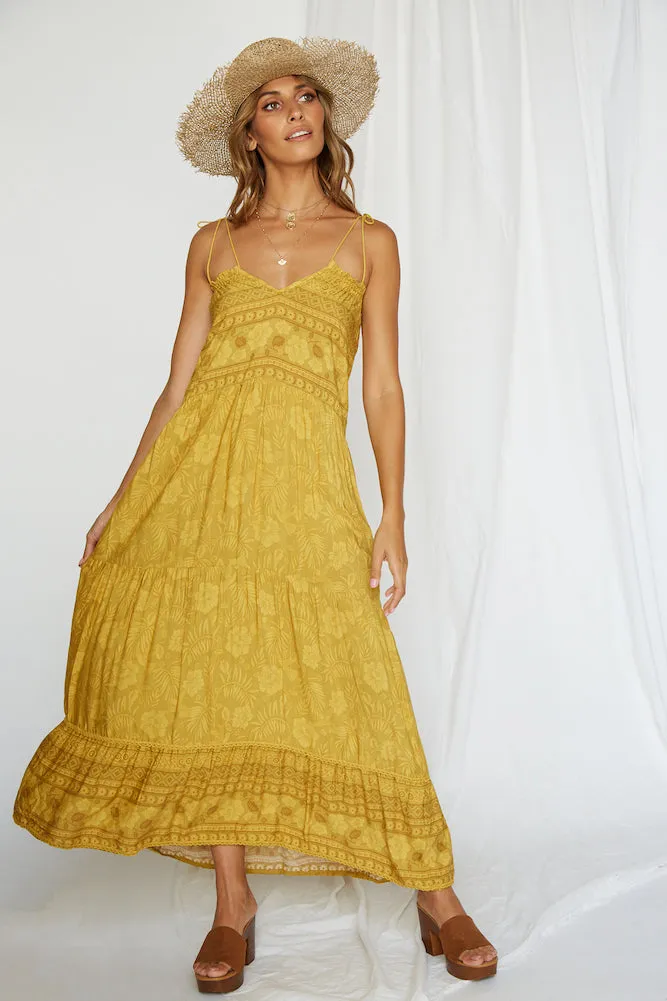 Abyss Maxi Dress Mustard