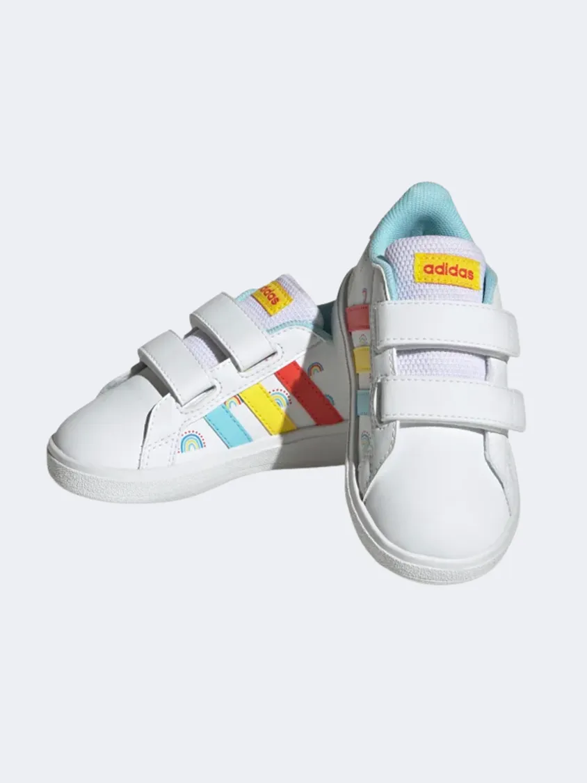 Adidas Grand Court Infant-Unisex Sportswear Shoes White/Multicolor