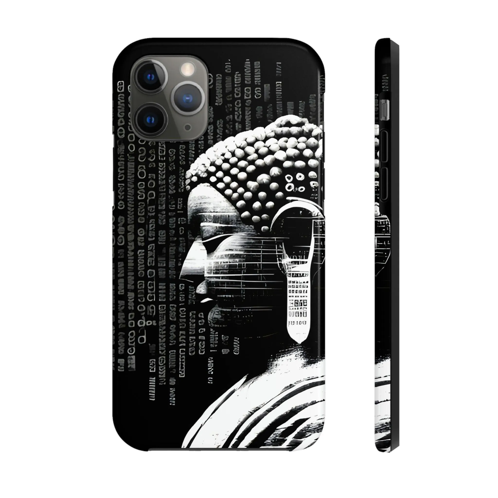 AI-Generated Art Phone Case for Iphone- Meta Zen Buddha Statue - Tough, Unique, Custom Design