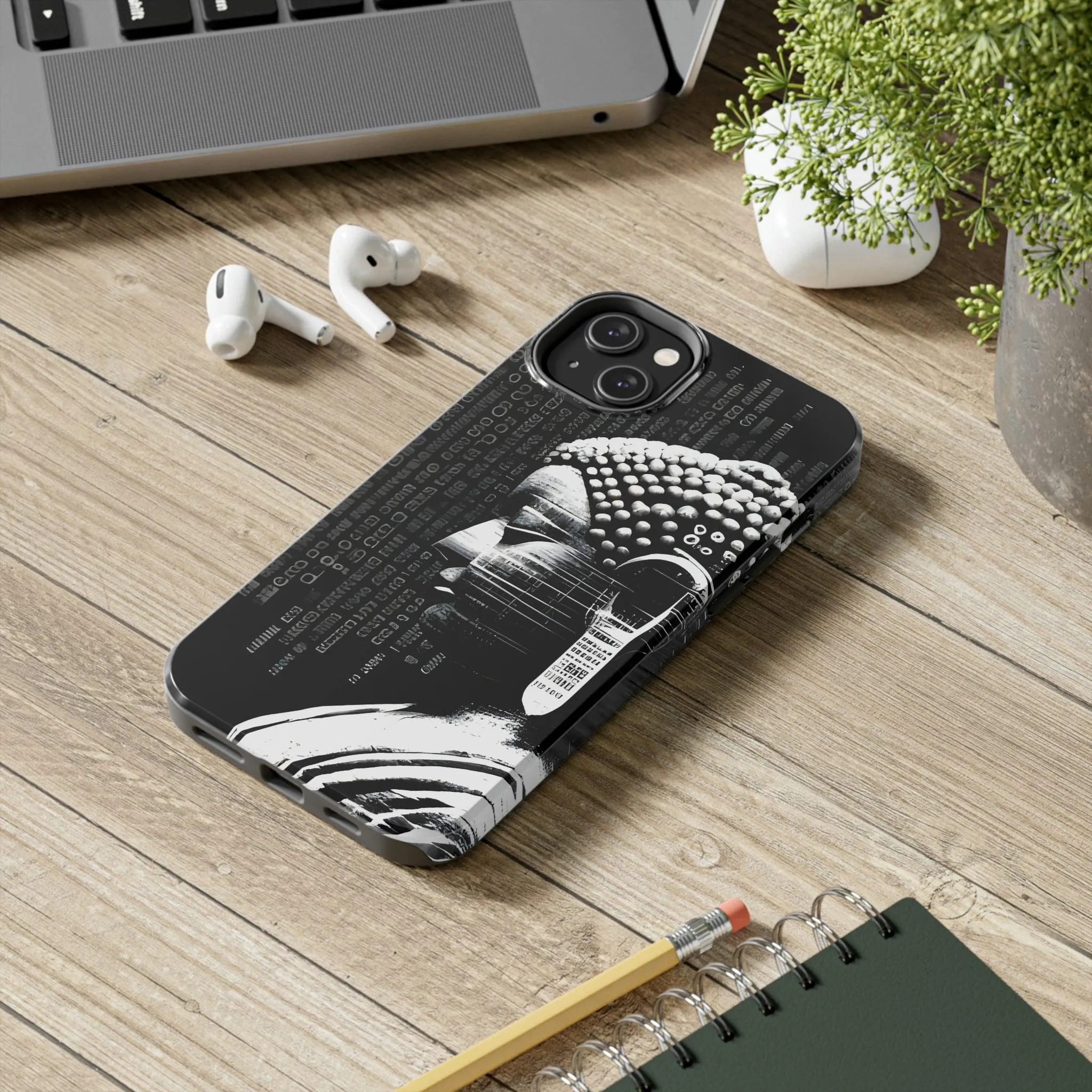 AI-Generated Art Phone Case for Iphone- Meta Zen Buddha Statue - Tough, Unique, Custom Design