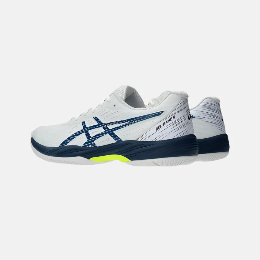 Asics Gel-Game 9 Men's Tennis Shoes -White/Mako Blue