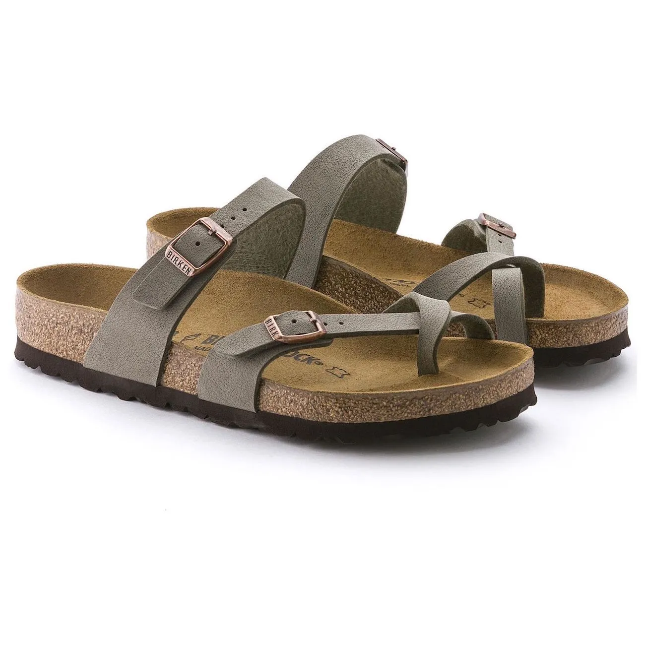 Birkenstock Classic Mayari Regular Fit Birko-Flor Nubuck Stone