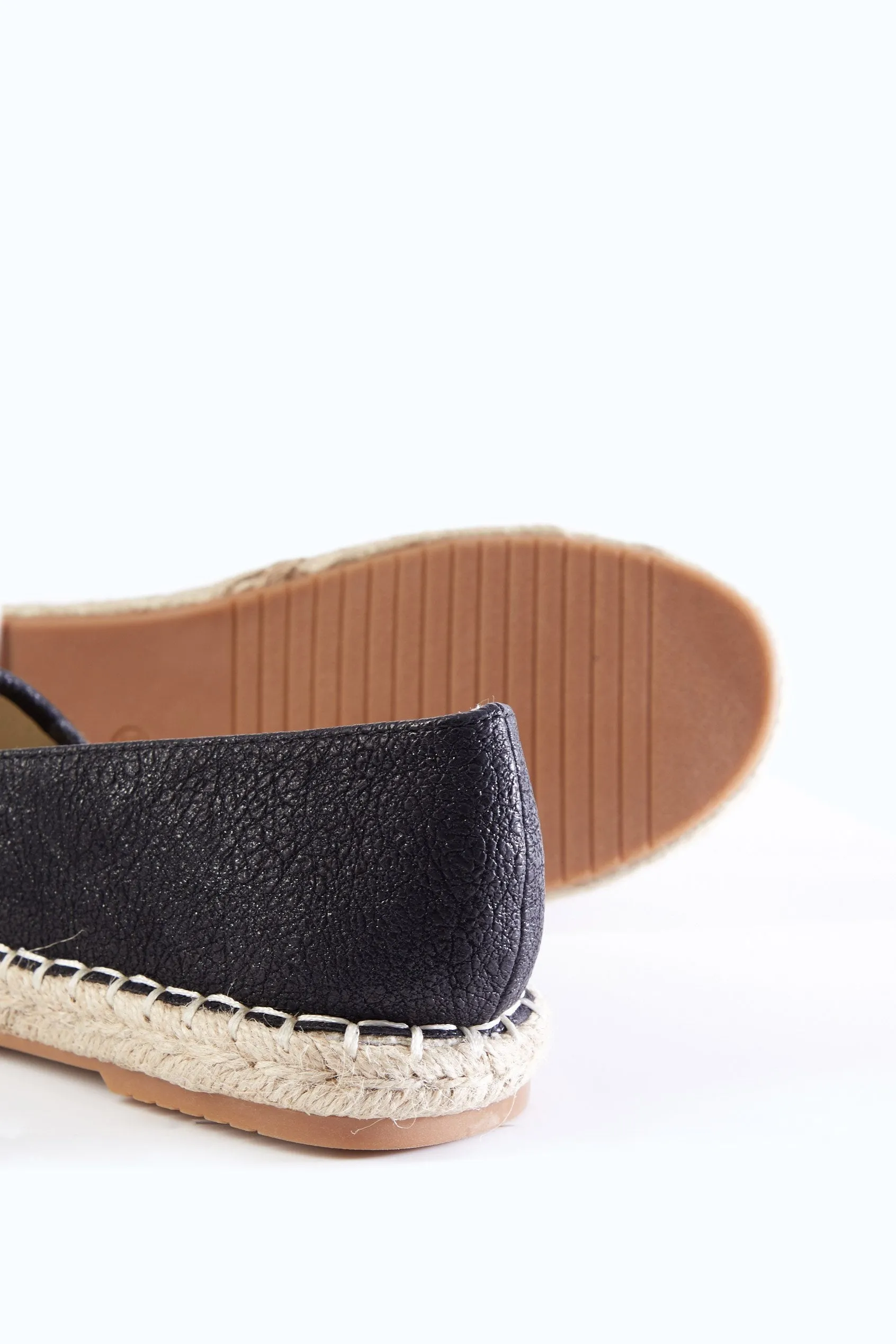 Black Embellished Toe Espadrilles