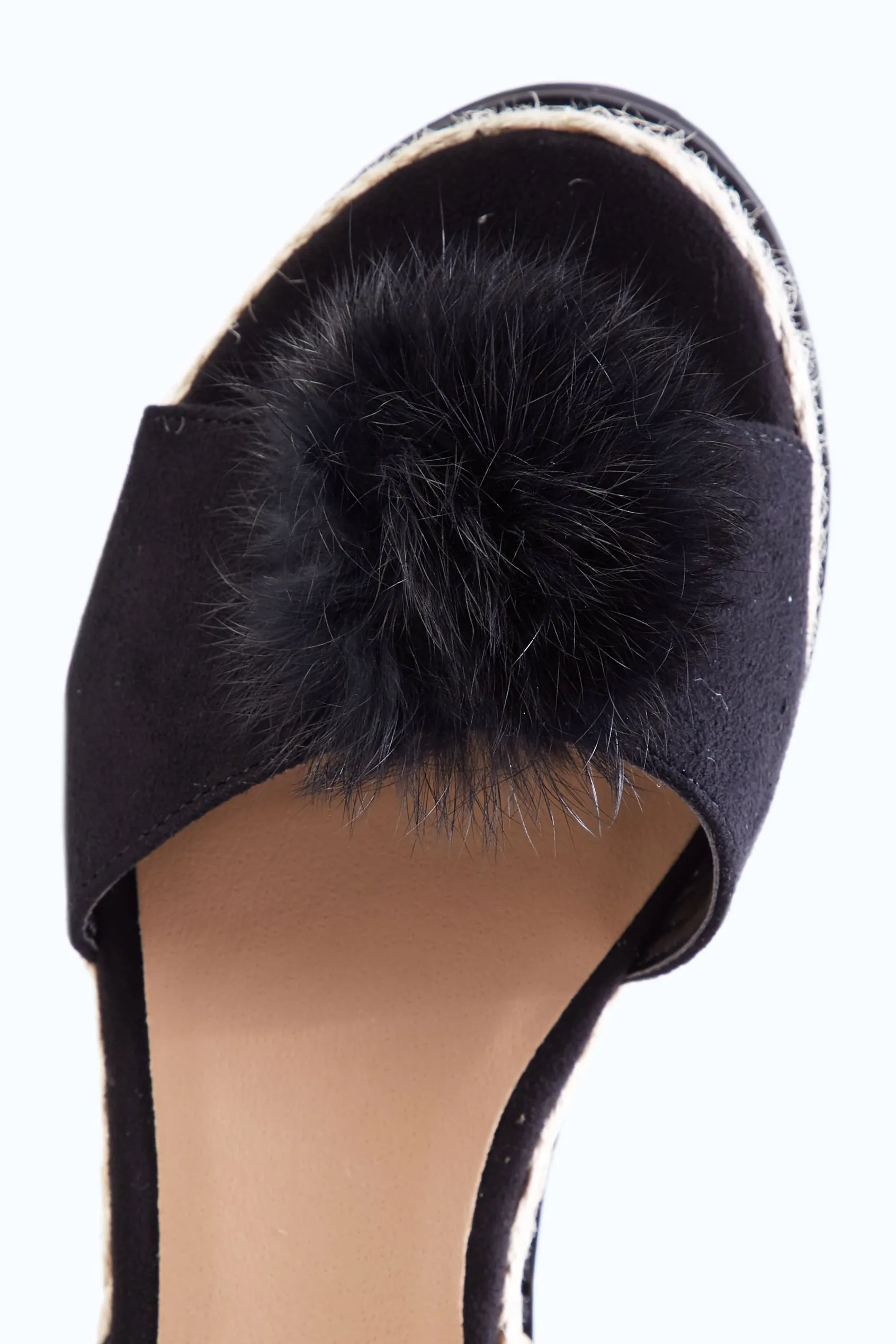 Black Pom Pom Espadrilles