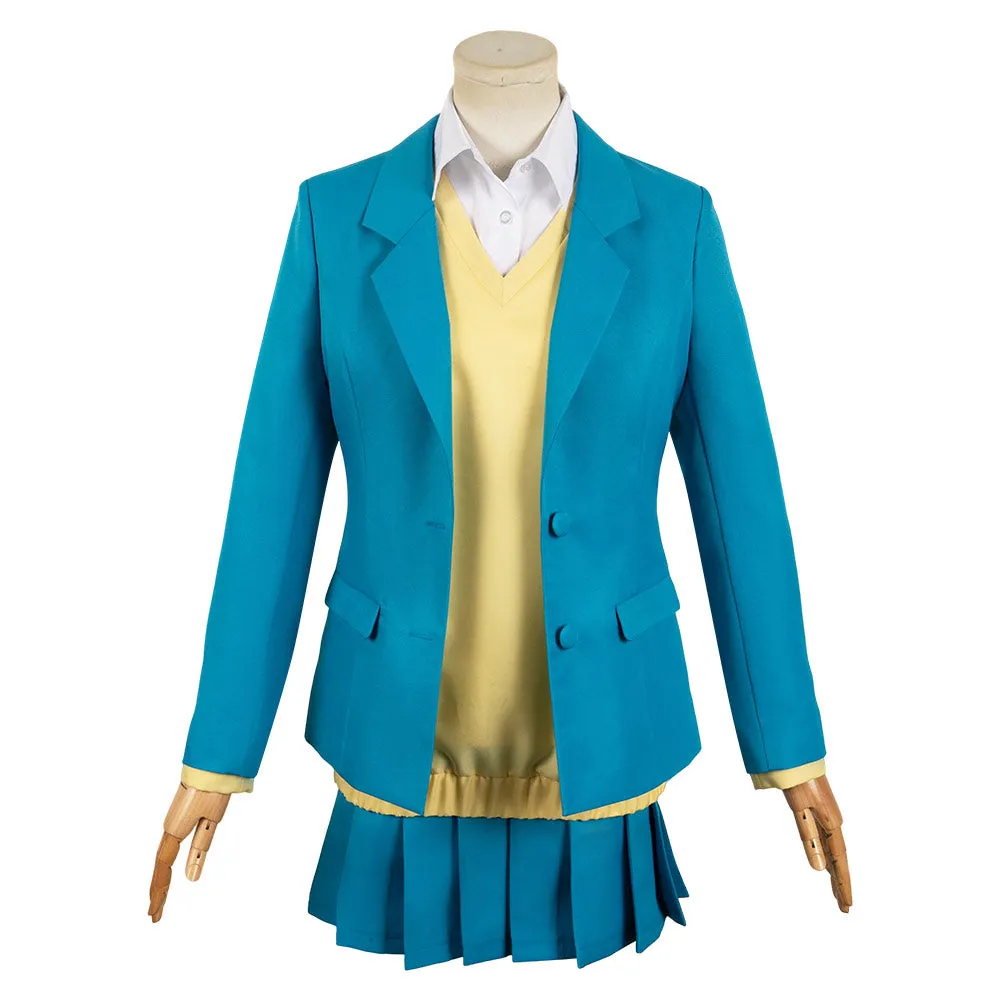 Blue Box Kano Chinatsu Women Blue Uniform Dress Party Carnival Halloween Cosplay Costume