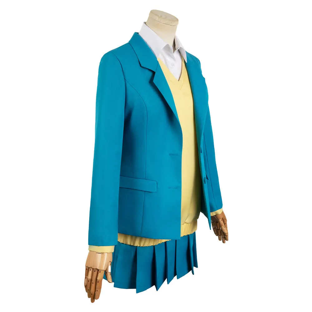 Blue Box Kano Chinatsu Women Blue Uniform Dress Party Carnival Halloween Cosplay Costume