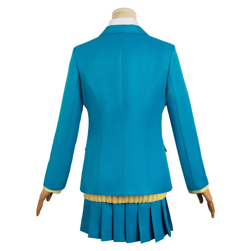 Blue Box Kano Chinatsu Women Blue Uniform Dress Party Carnival Halloween Cosplay Costume