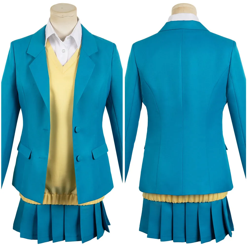 Blue Box Kano Chinatsu Women Blue Uniform Dress Party Carnival Halloween Cosplay Costume