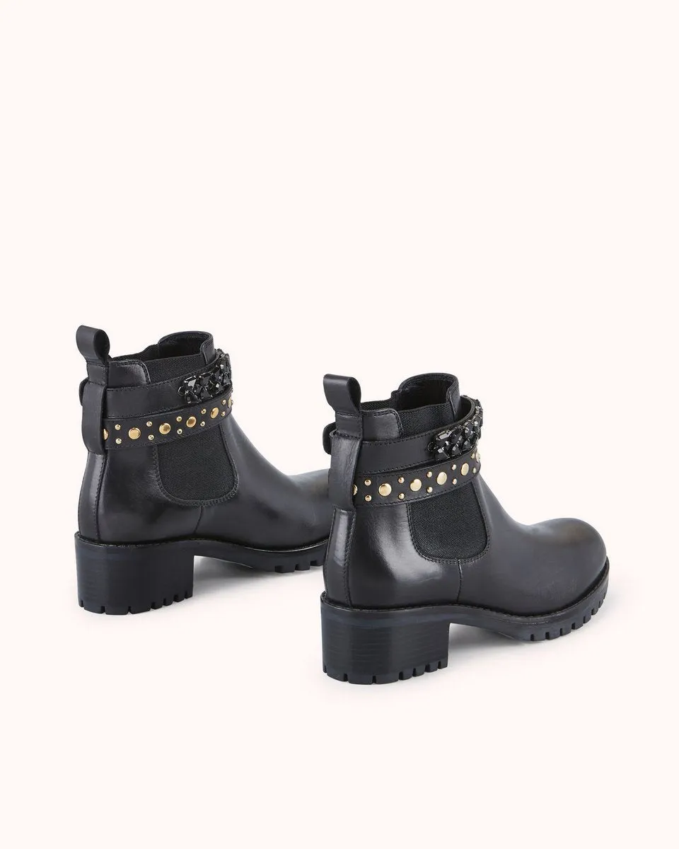 Bottines Chelsea En Cuir Kamila - Noir