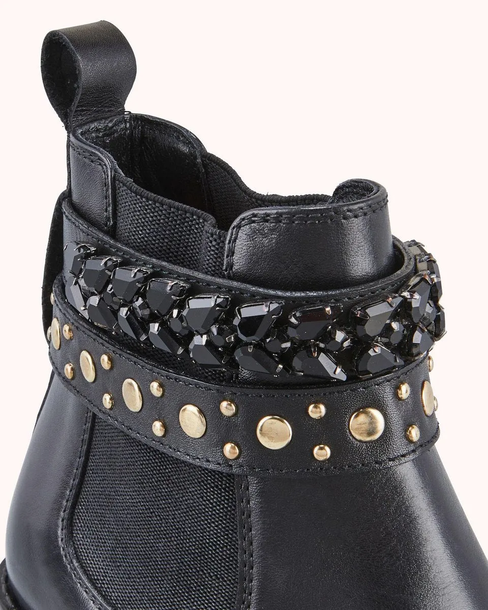 Bottines Chelsea En Cuir Kamila - Noir