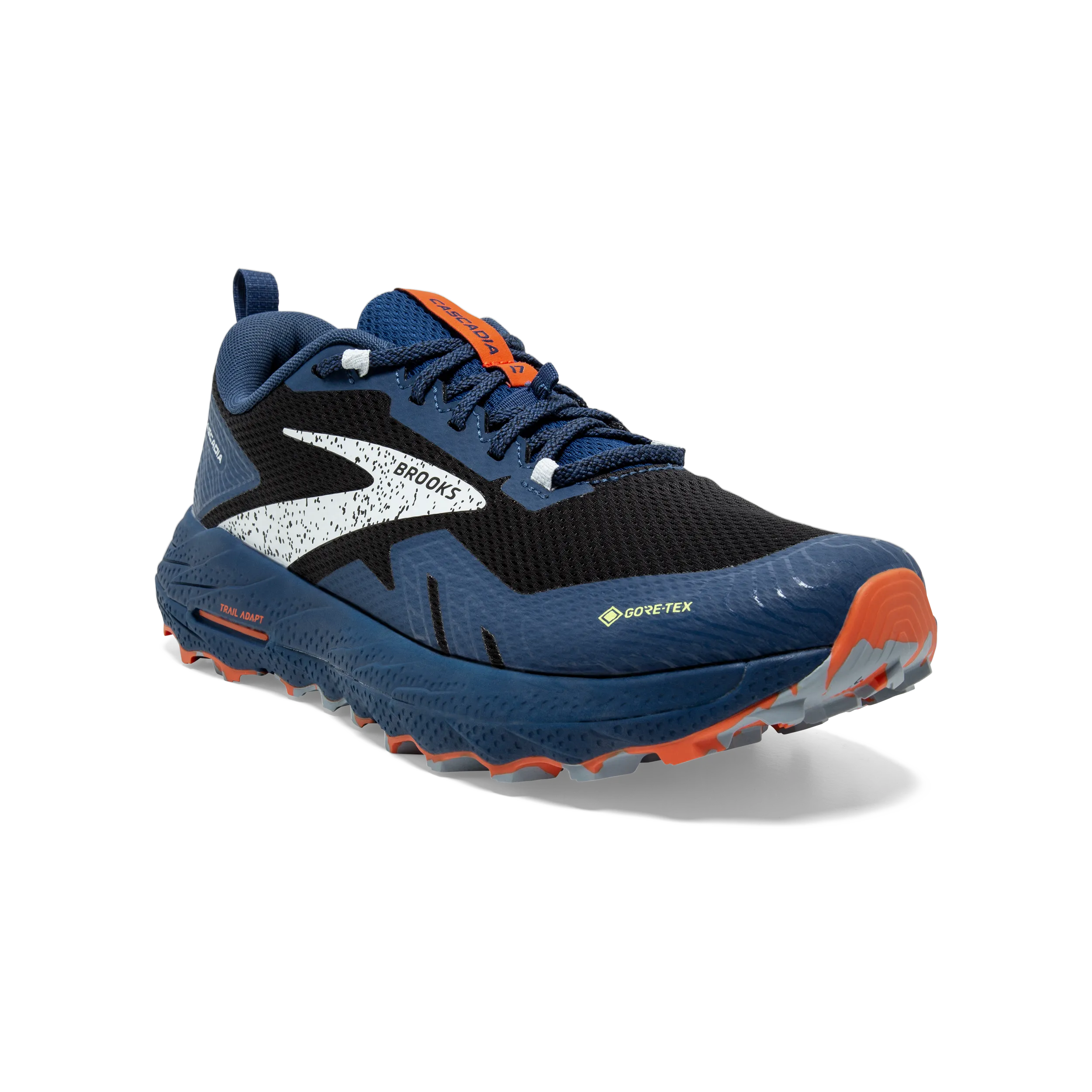 Brooks Cascadia 17 GTX (B Width) - Black/Blue/Firecracker (Womens)