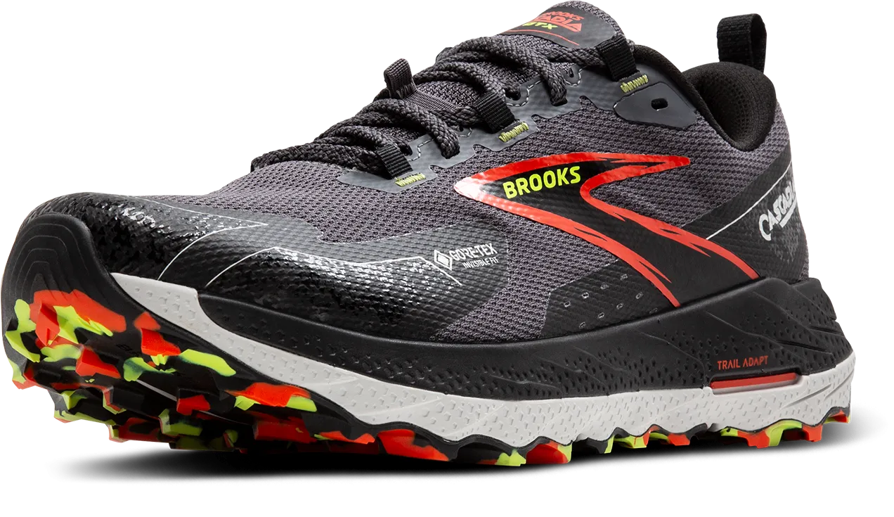 Brooks Cascadia 18 GTX (016 - Blackened Pearl/Black/Tomato)