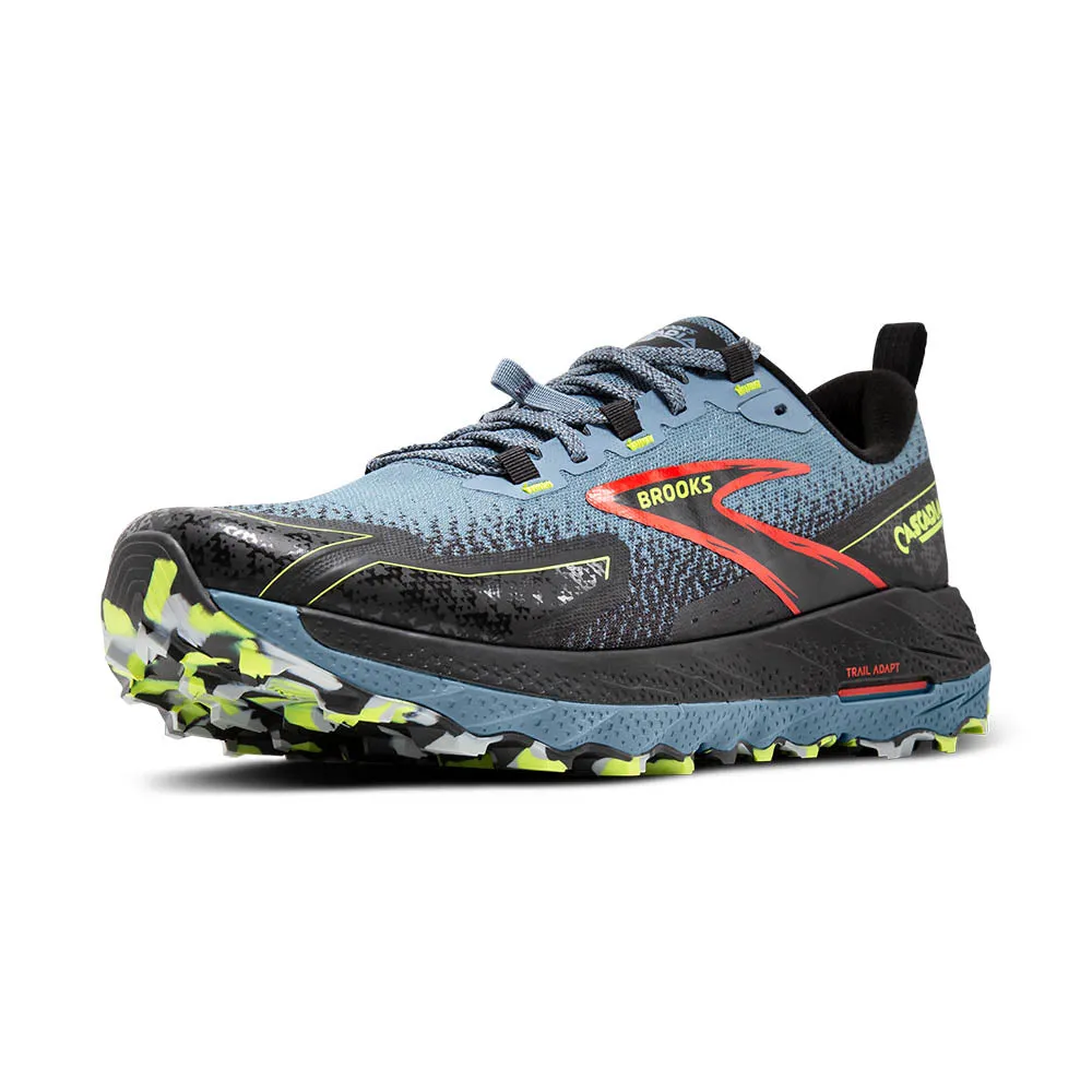 Brooks Cascadia 18 Wide (Mens) - Citadel/Ebony/Lime