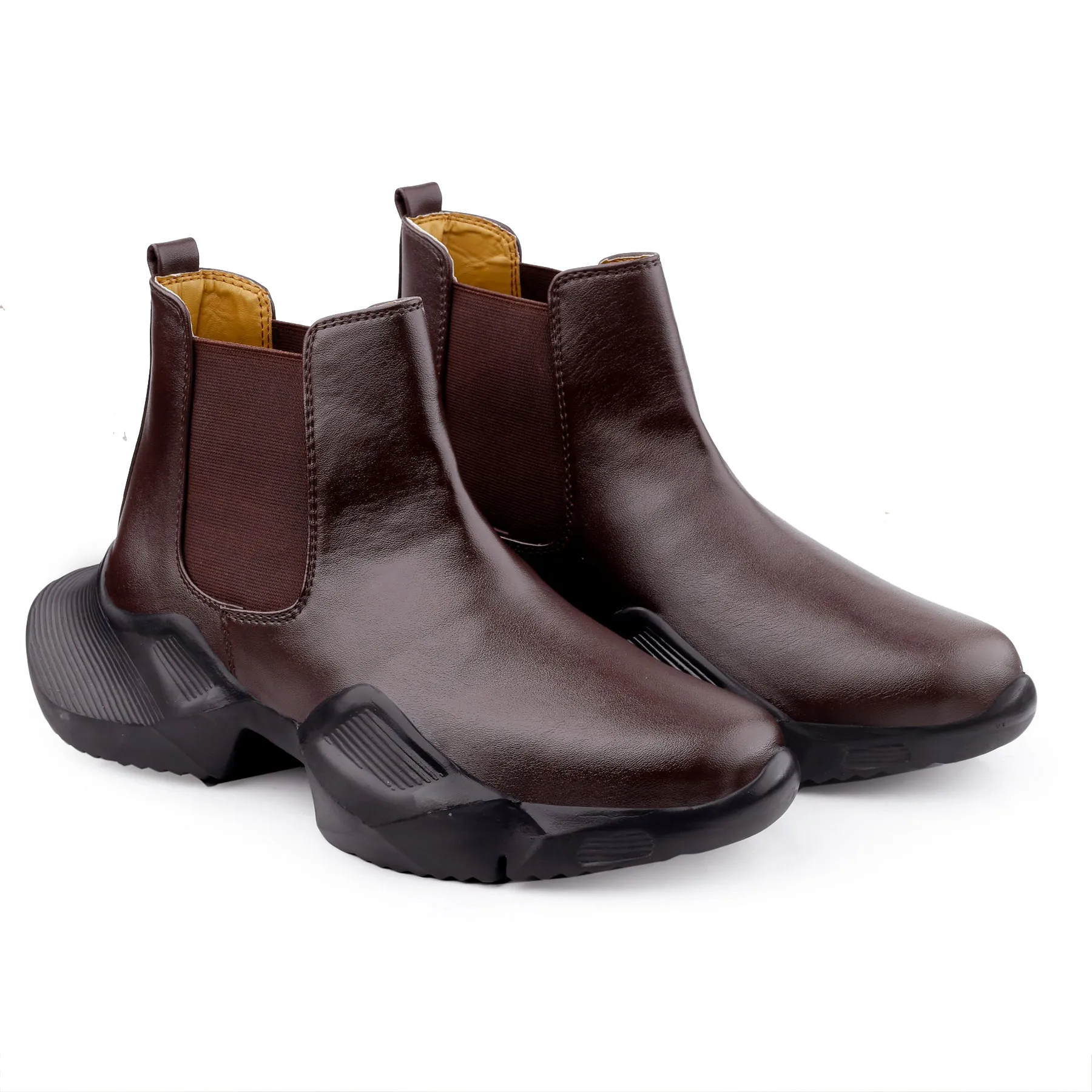 Bxxy Faux Leather Trendiest Slip-on Boots for Men