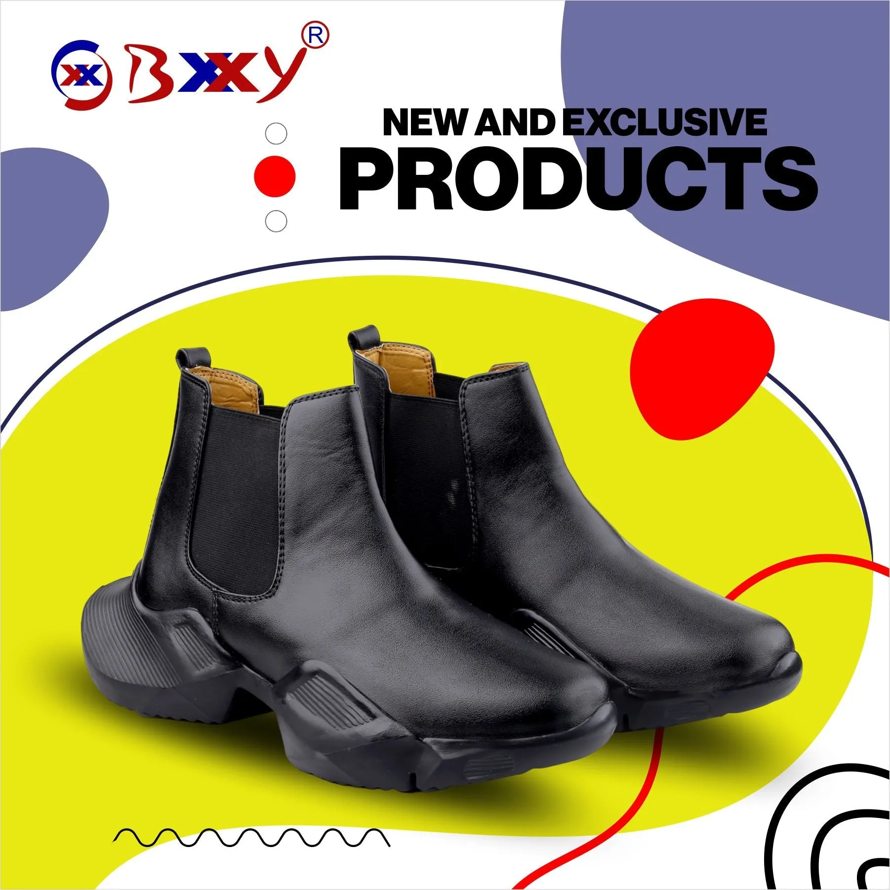 Bxxy Faux Leather Trendiest Slip-on Boots for Men