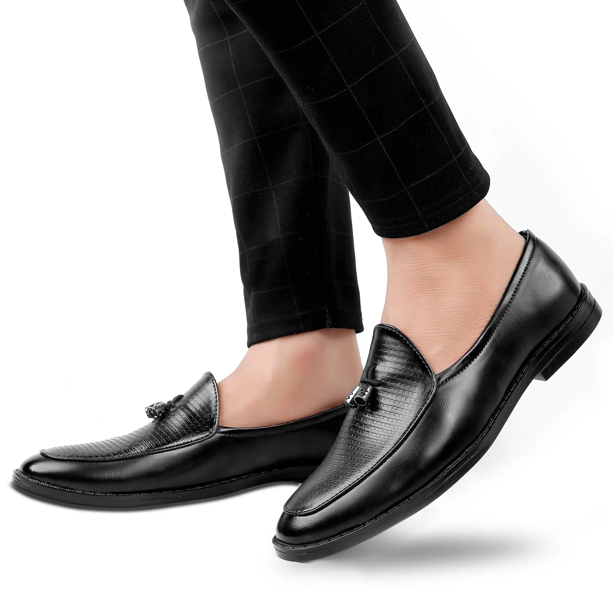 Bxxy's Faux Leather Partywear Slip-ons for Men