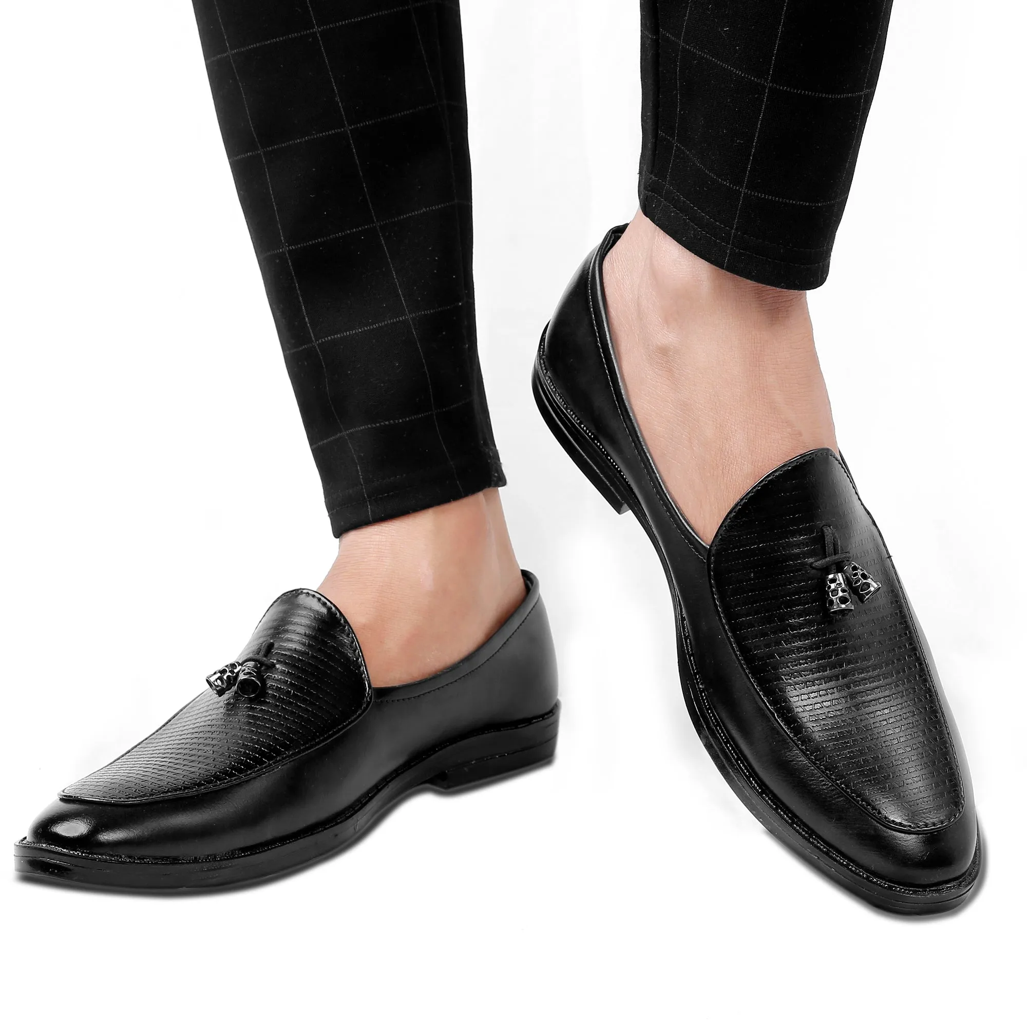 Bxxy's Faux Leather Partywear Slip-ons for Men