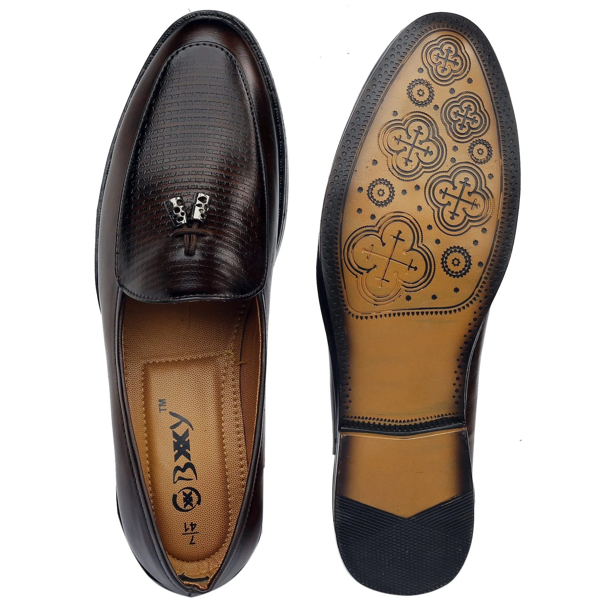 Bxxy's Faux Leather Partywear Slip-ons for Men