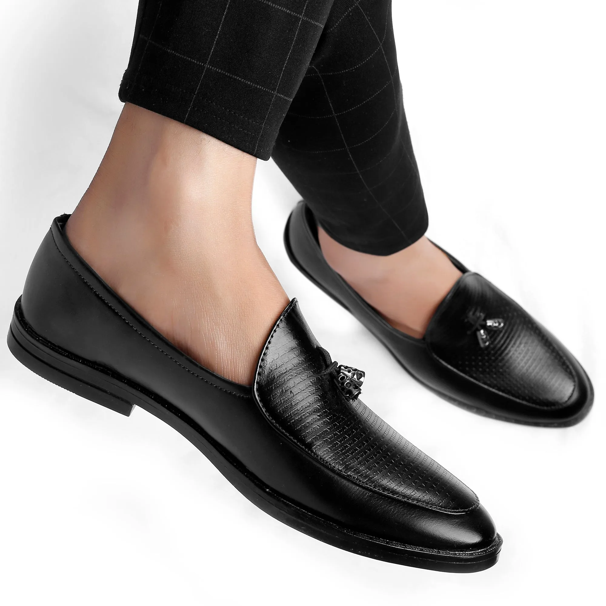 Bxxy's Faux Leather Partywear Slip-ons for Men