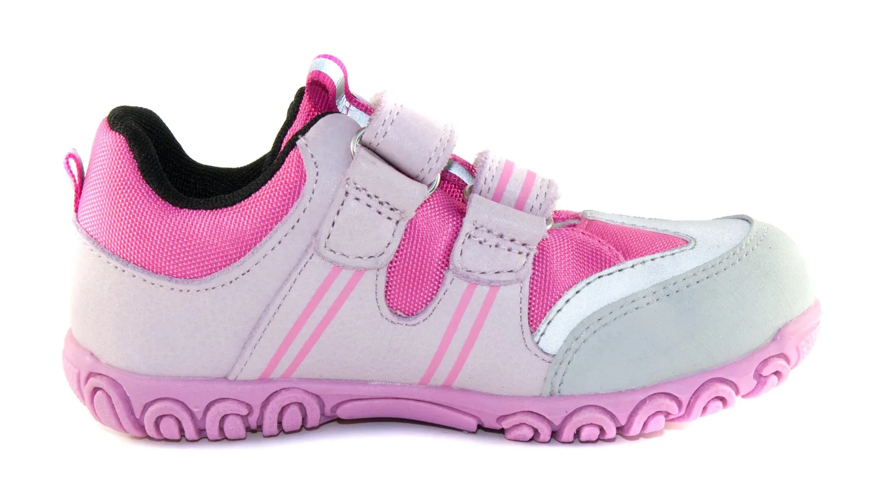 D.D. Step Little Kid Girl Waterproof Double Strap Shoes Light Pink - Supportive Leather From Europe Kids Orthopedic