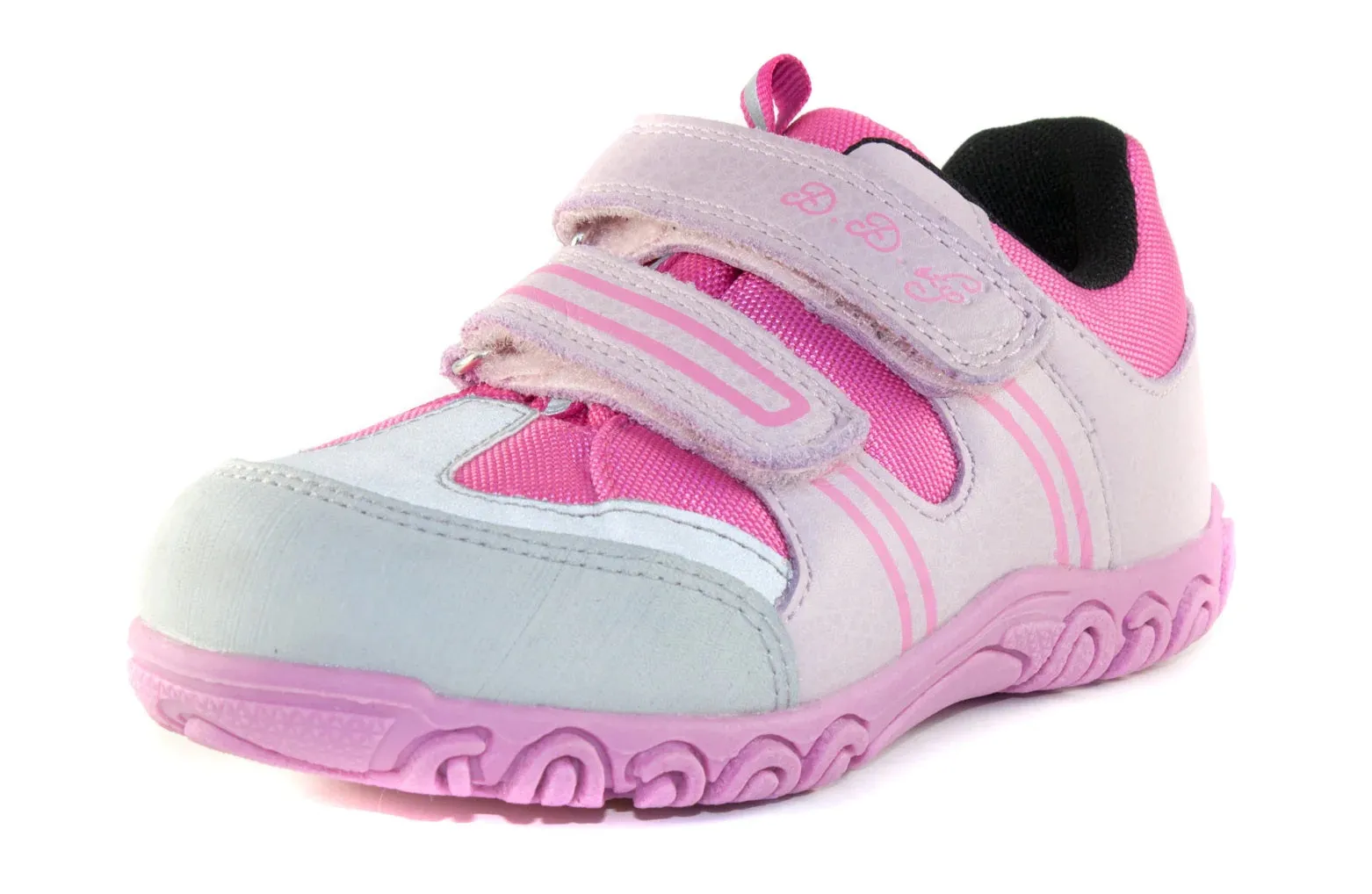 D.D. Step Little Kid Girl Waterproof Double Strap Shoes Light Pink - Supportive Leather From Europe Kids Orthopedic