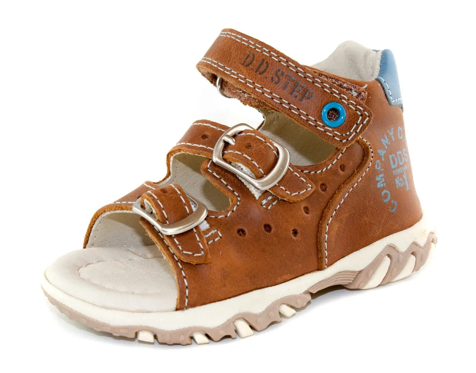 D.D. Step Toddler Boy Sandals AFO Friendly - Supportive Leather Shoes From Europe Kids Orthopedic