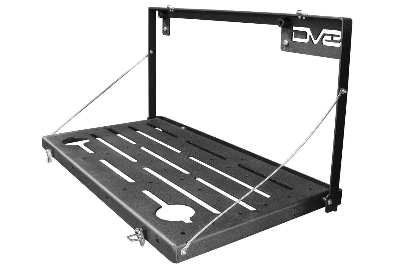 DV8 Off Road Folding Trail Table Jeep Wrangler JL (2018-2021) Rear Door