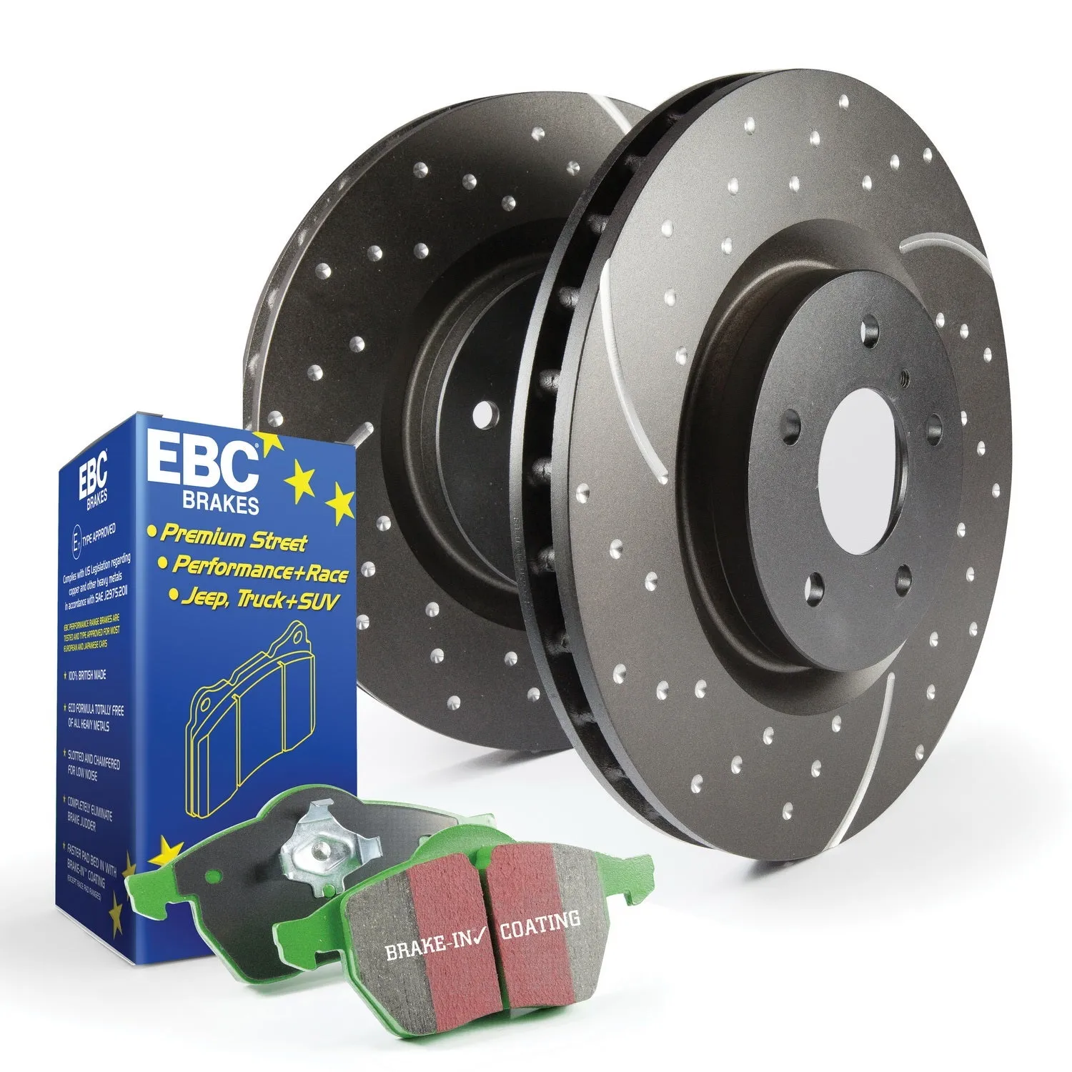 EBC Brakes S10KF1005 S10 Kits Greenstuff 2000 and GD Rotors