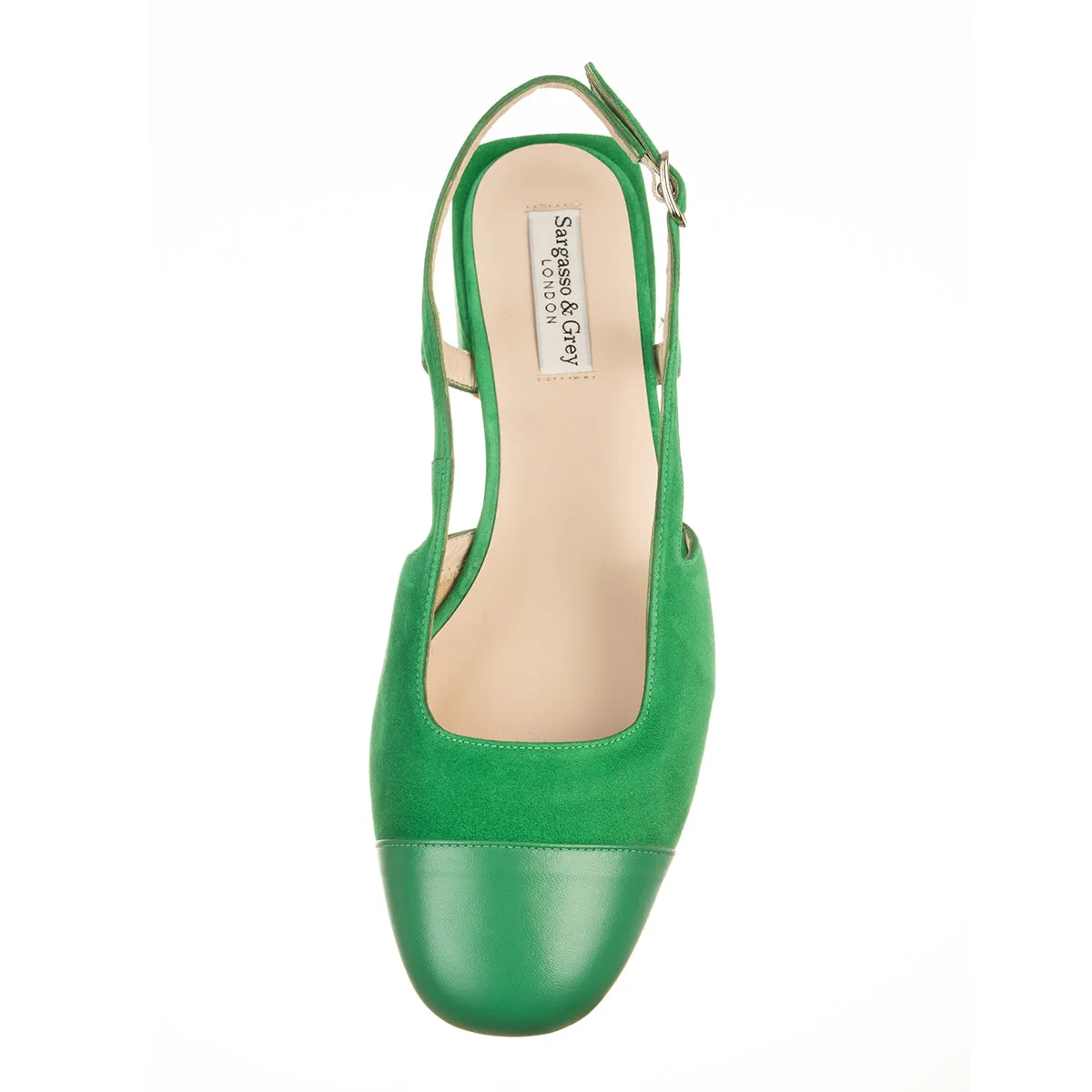 Fern Wide Fit Court - Green Suede