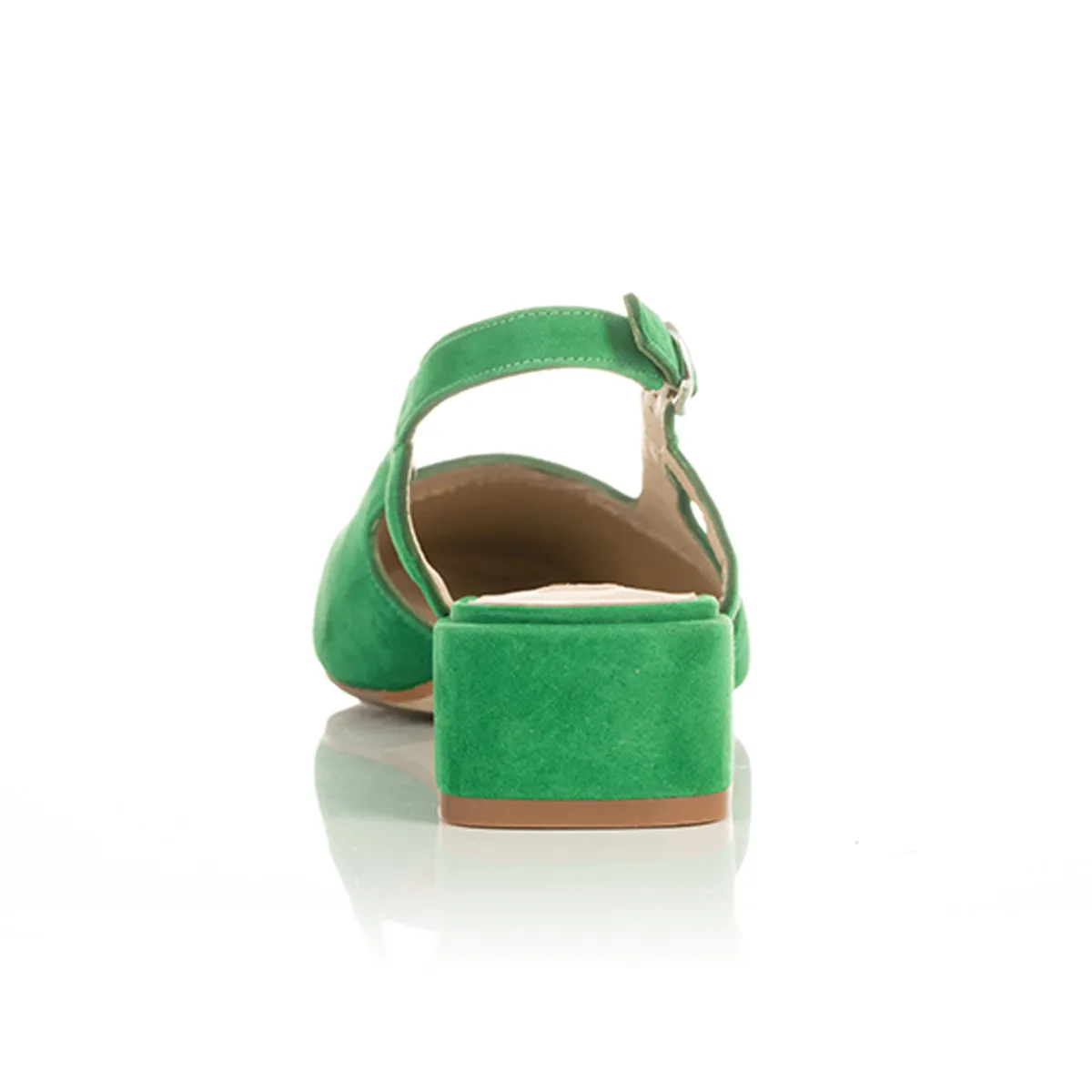 Fern Wide Fit Court - Green Suede