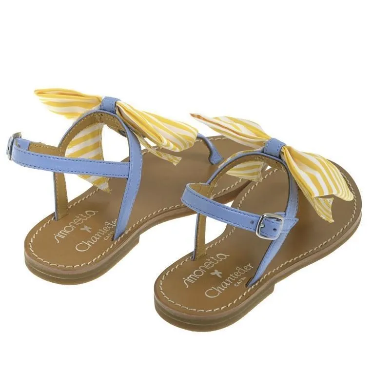 Girls Lemon Bow Sandals