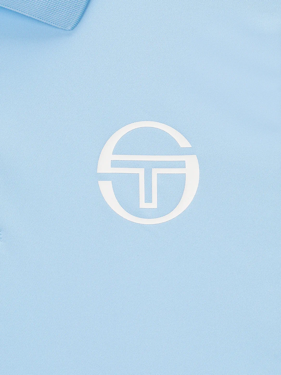 Graphic Polo Shirt- Light Blue