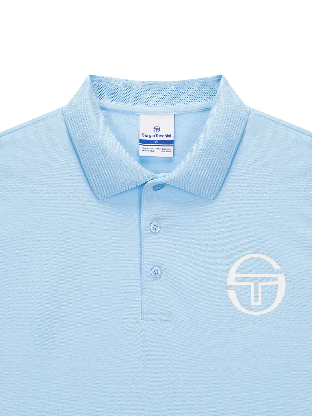 Graphic Polo Shirt- Light Blue