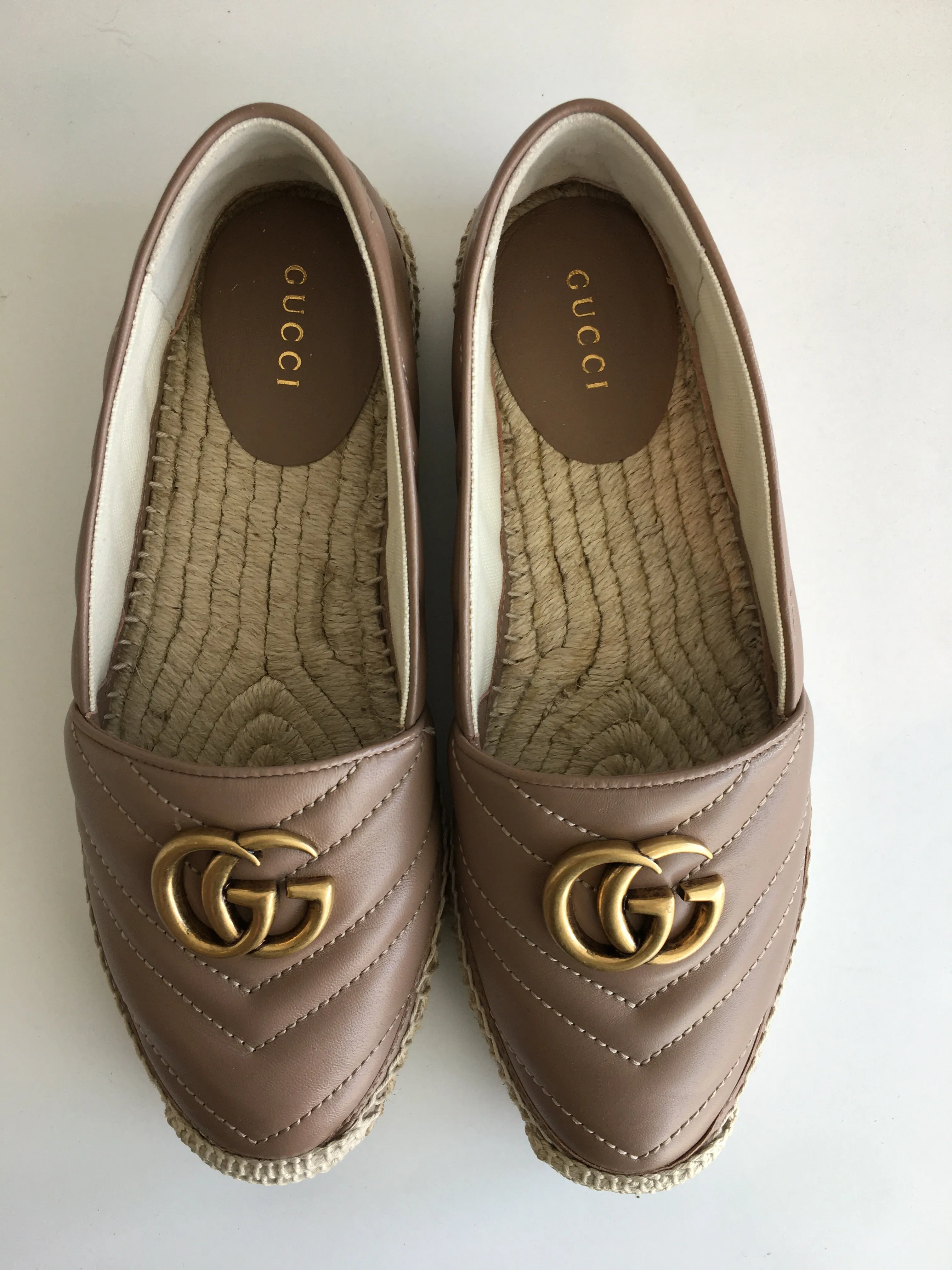 Gucci Leather Platform Espadrilles