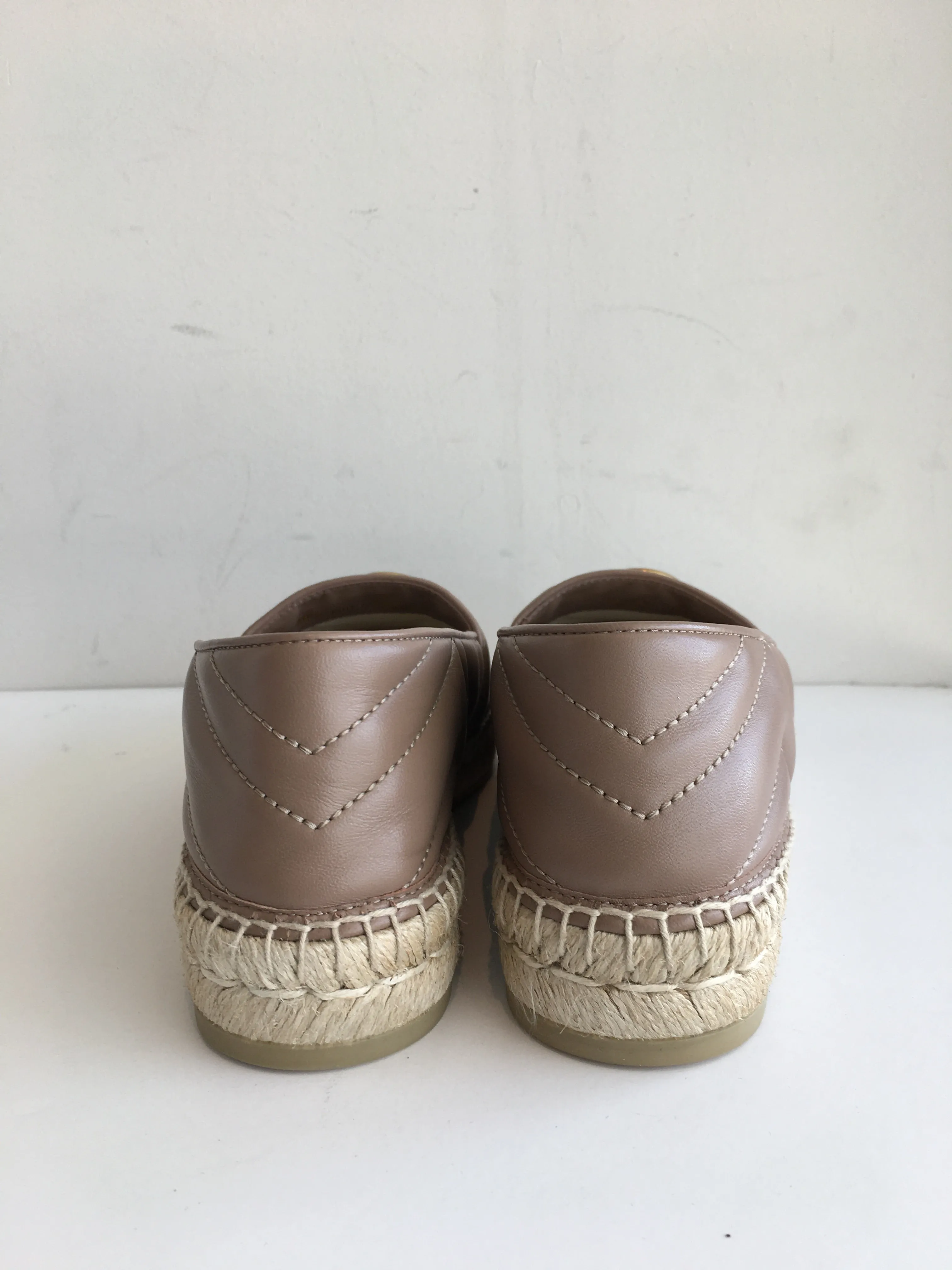 Gucci Leather Platform Espadrilles