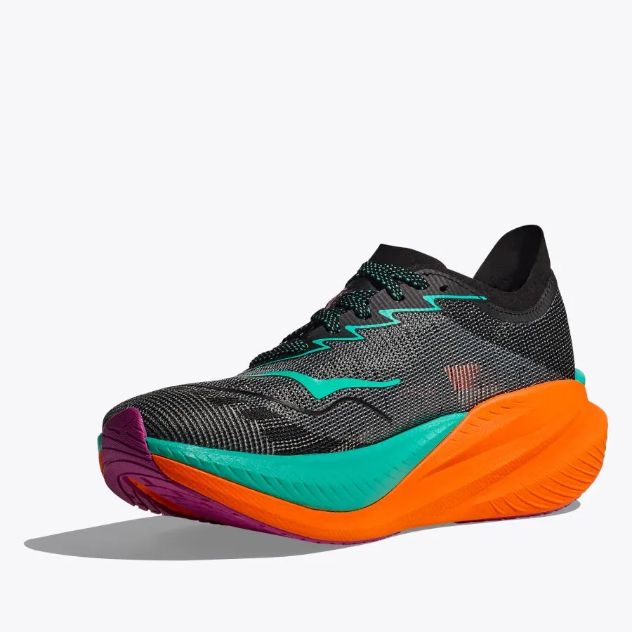 Hoka Men's Mach X 2 Running Shoes Black / Electric Aqua