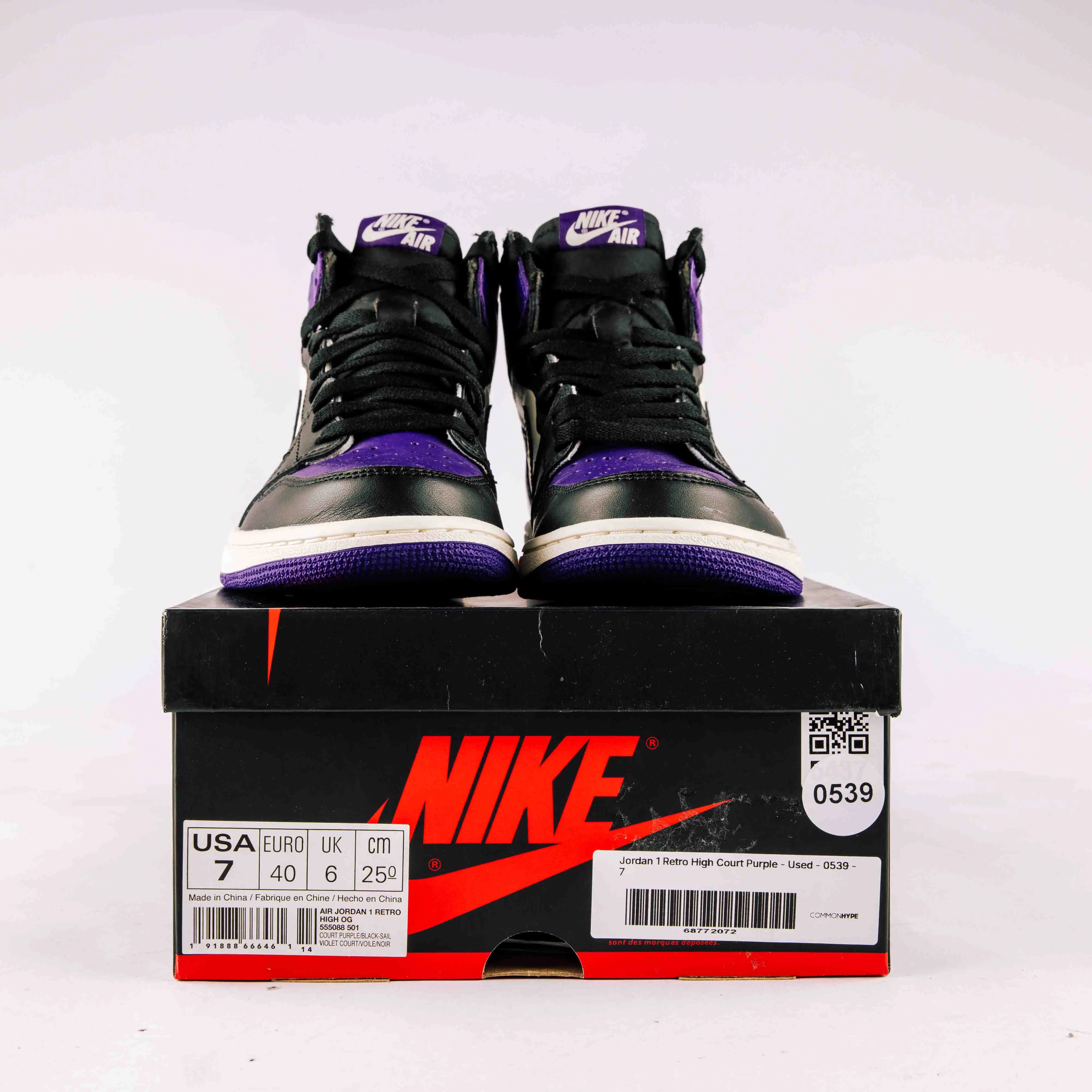 Jordan 1 Retro High Court Purple - Used - 0539