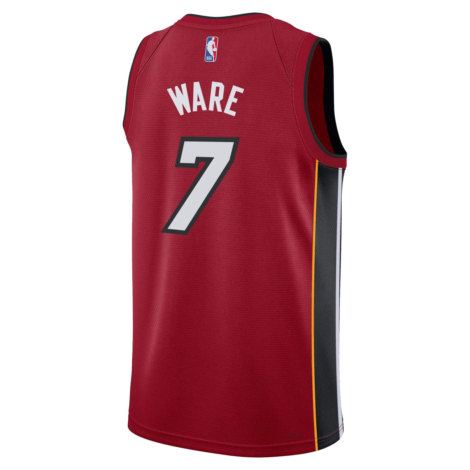 Kel'el Ware Nike Jordan Brand Miami HEAT Statement Red Swingman Jersey