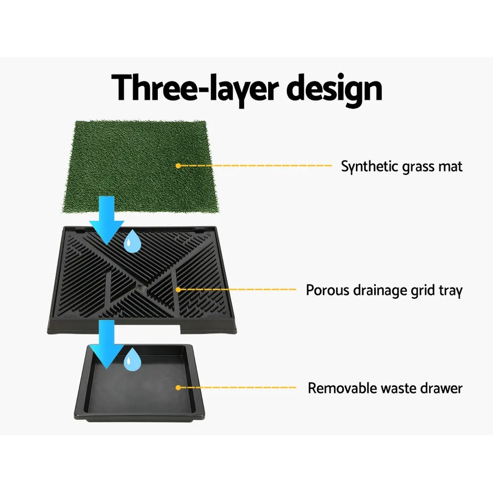 Large Odorless Dog Potty Training Pad with Tray, 2 Mats i.Pet