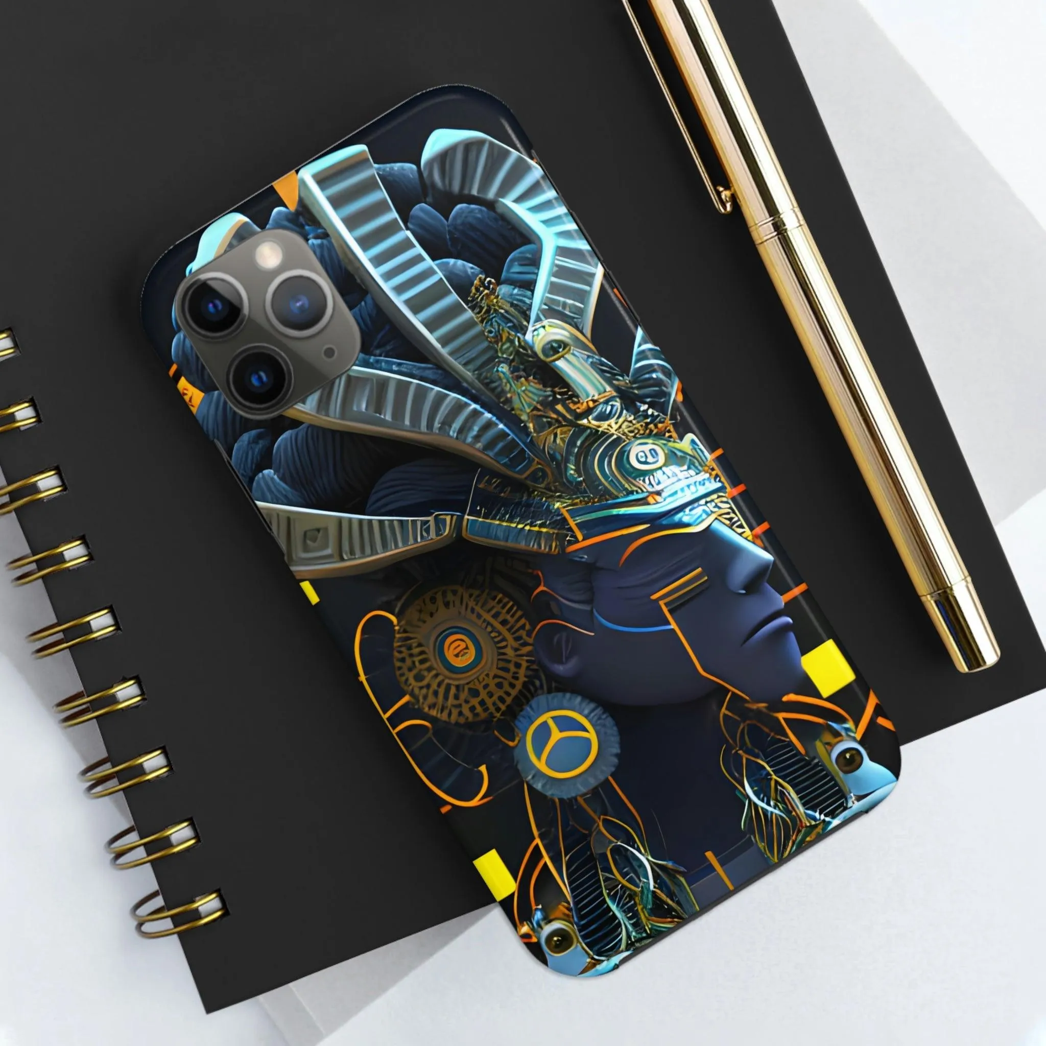 Mayan / Aztec Alien Robot Tribal Warrior Custom Artwork iPhone Case - Uniquely Designed and Inspired by Ancient Civilizations