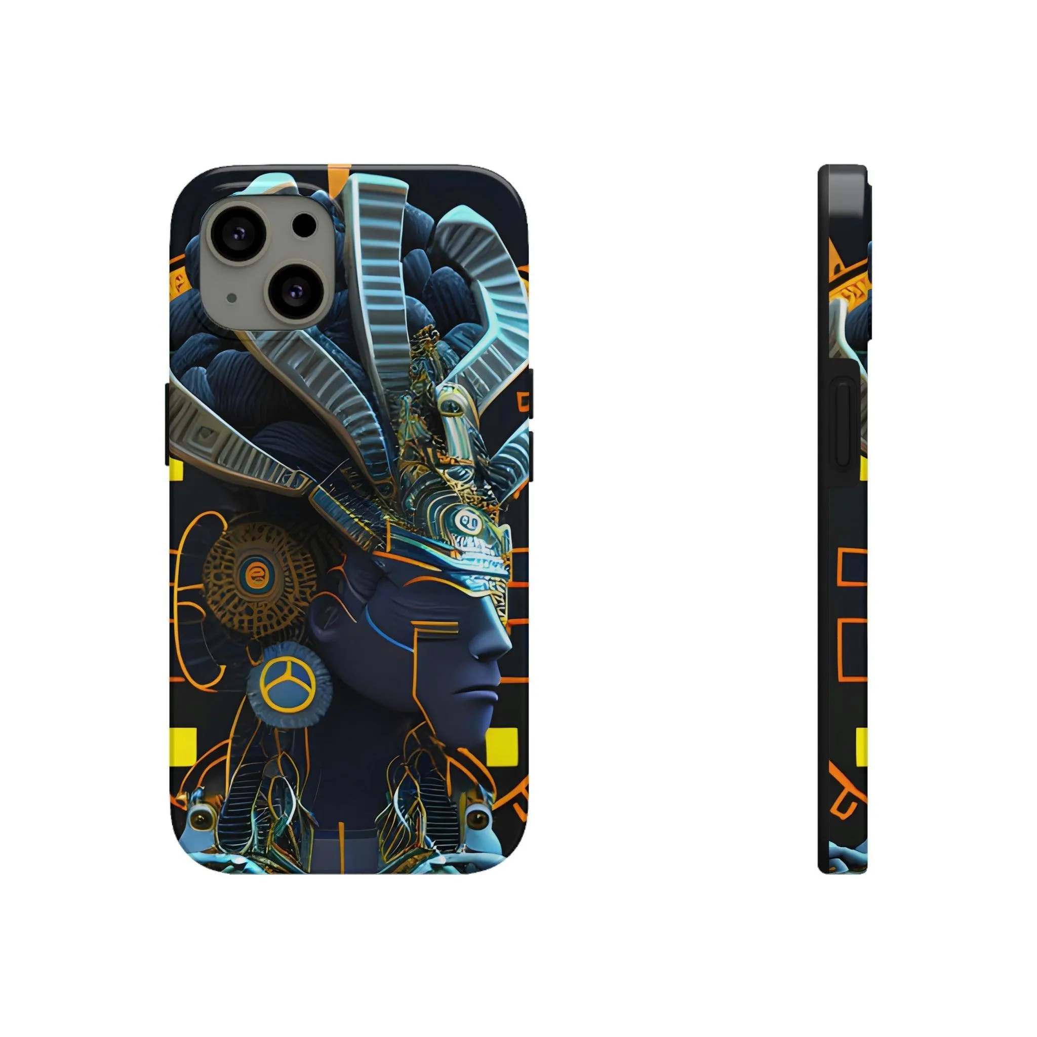 Mayan / Aztec Alien Robot Tribal Warrior Custom Artwork iPhone Case - Uniquely Designed and Inspired by Ancient Civilizations