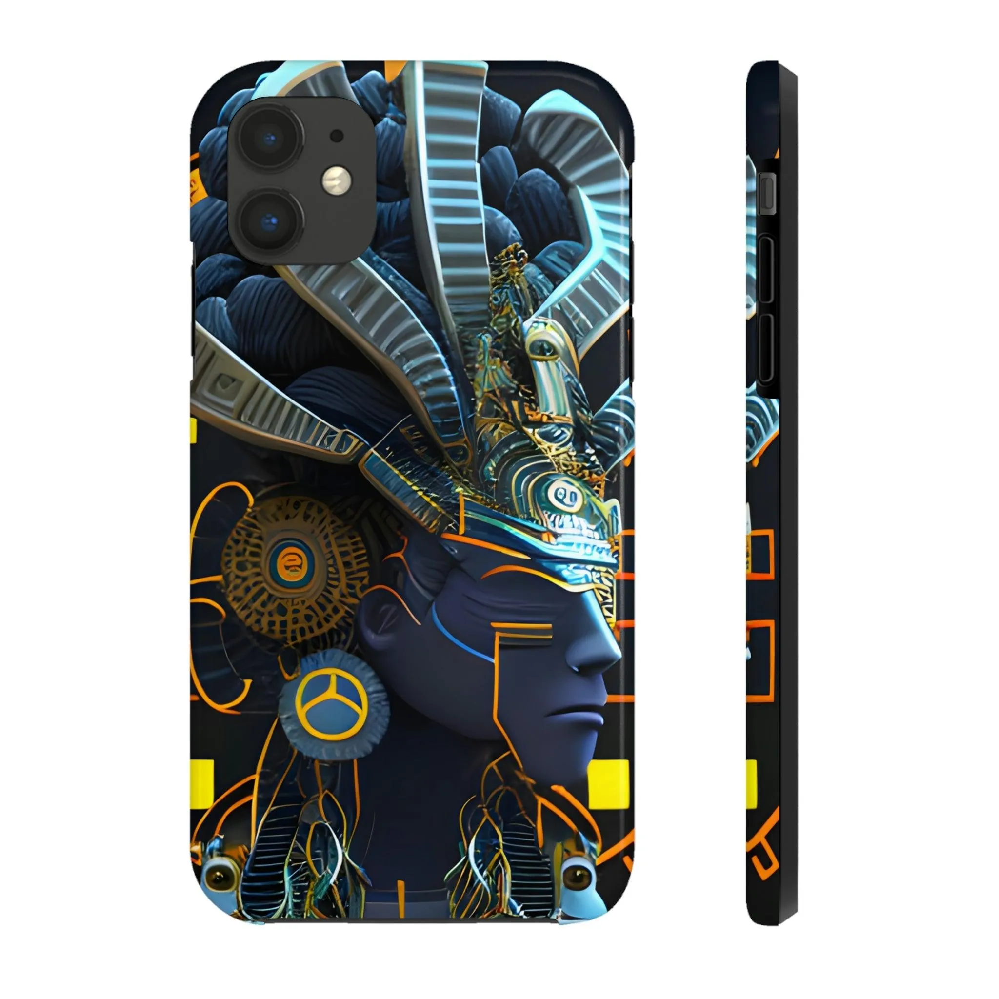 Mayan / Aztec Alien Robot Tribal Warrior Custom Artwork iPhone Case - Uniquely Designed and Inspired by Ancient Civilizations