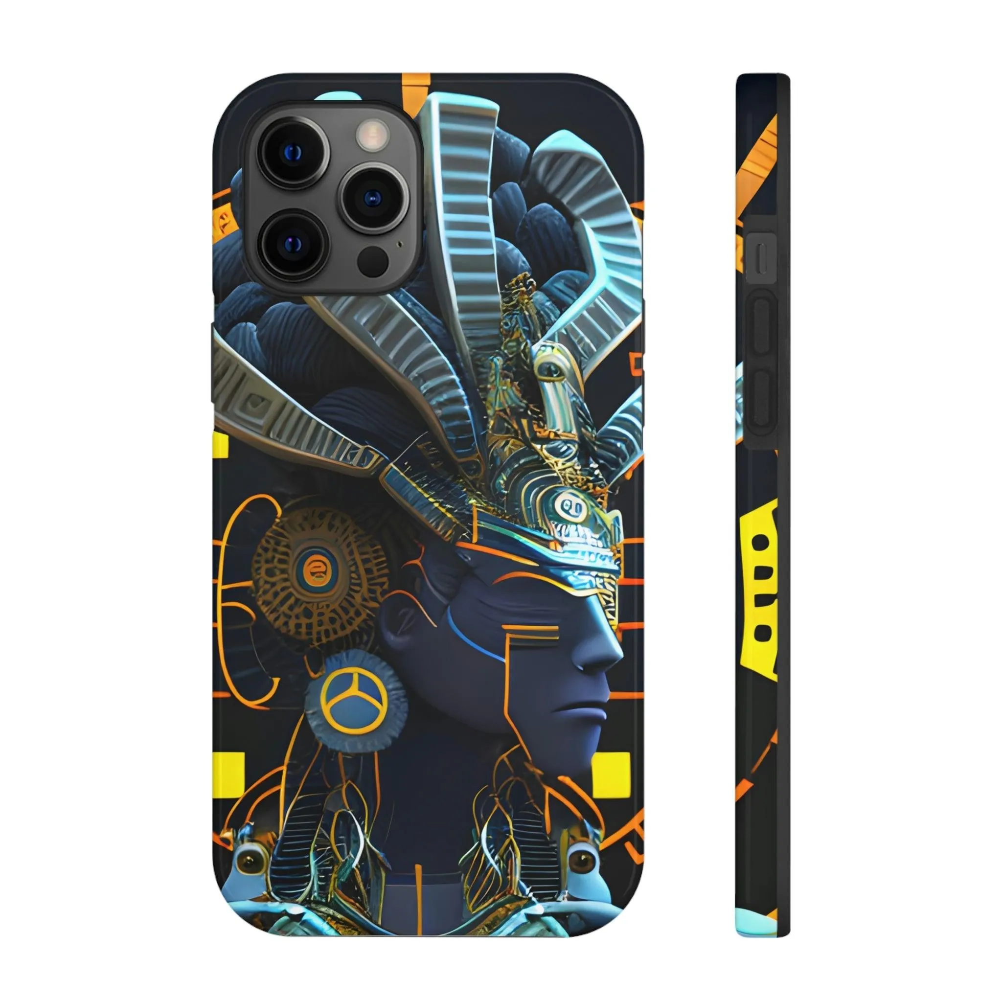 Mayan / Aztec Alien Robot Tribal Warrior Custom Artwork iPhone Case - Uniquely Designed and Inspired by Ancient Civilizations