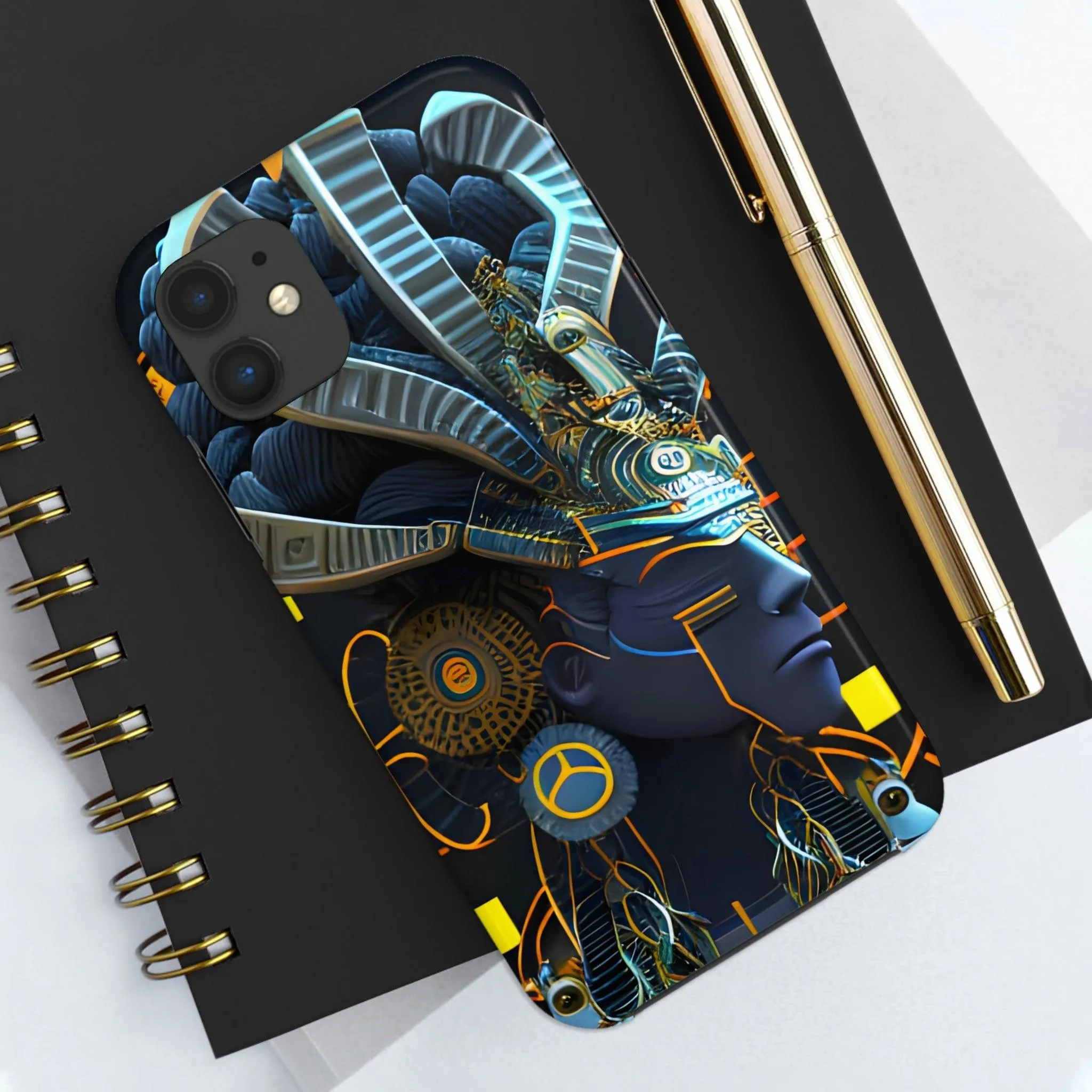 Mayan / Aztec Alien Robot Tribal Warrior Custom Artwork iPhone Case - Uniquely Designed and Inspired by Ancient Civilizations