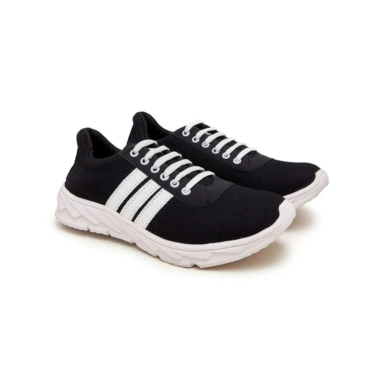 Men's Strips Style Laces Design Jogger Shoes