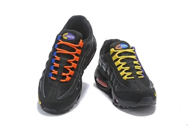 NAM 95 Black Gold Blue Orange Men's Casual Running Sneakers