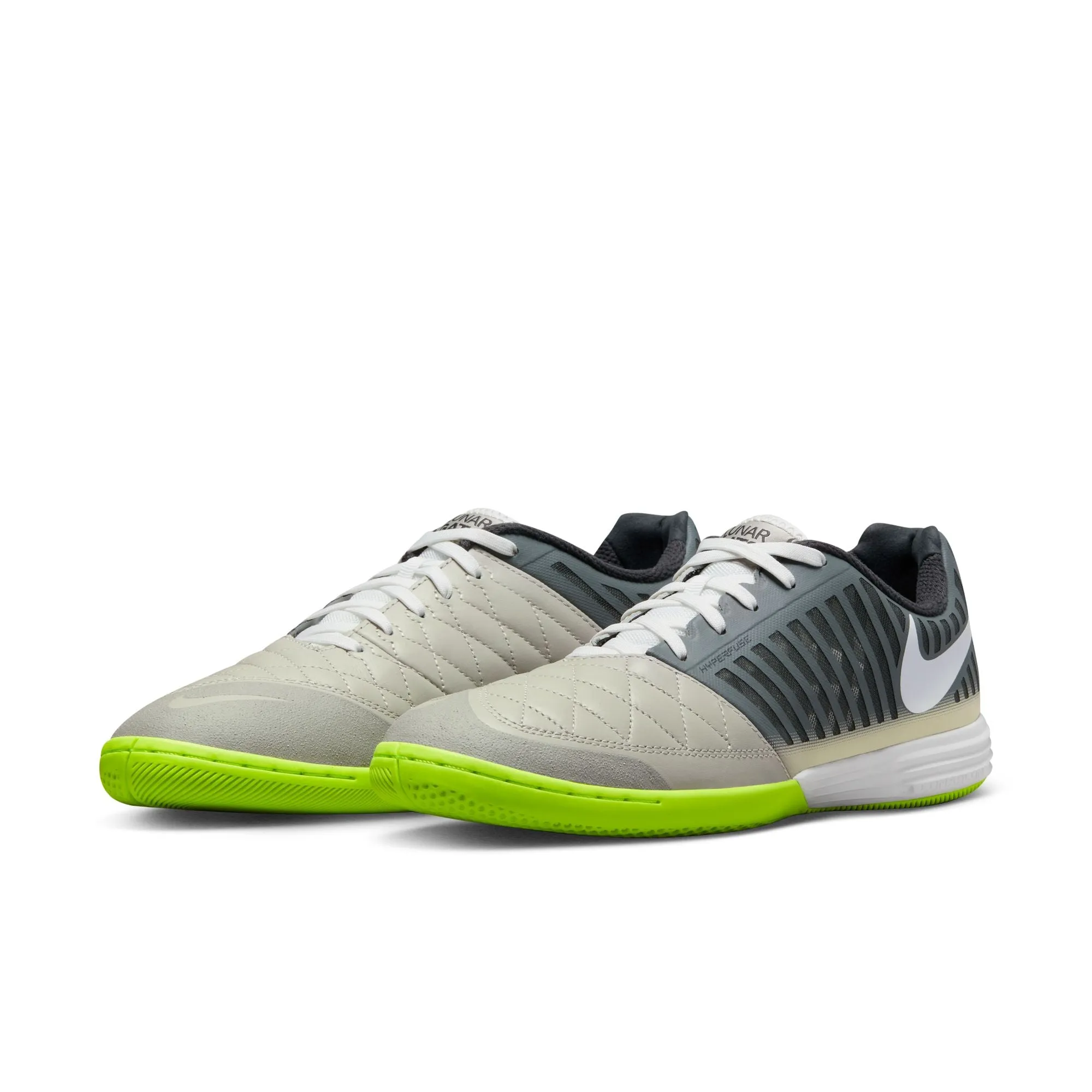 Nike Lunar Gato IN Indoor Soccer Shoes- Smoke Grey/White/Yellow/Anthracite