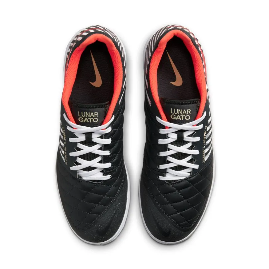 Nike Lunargato II Indoor Soccer Shoes- Antharcite/Infared/White